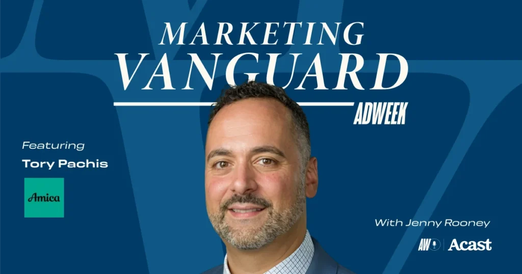 Tory Pachis, EVP and CMO of Amica Insurance, featured on Adweek Marketing Vanguard