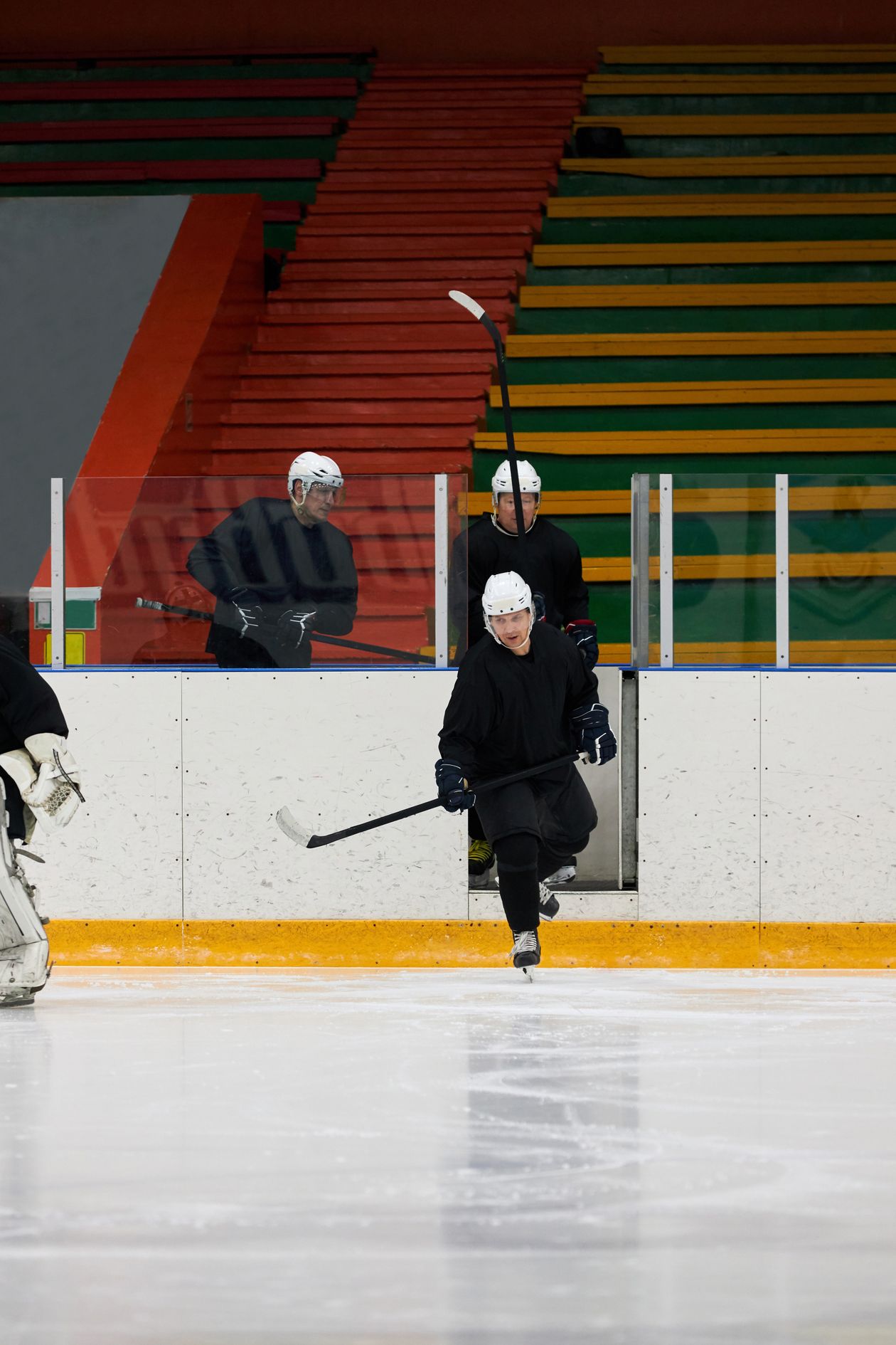 NHL sponsorship growth as hockey players enter the ice rink for a game